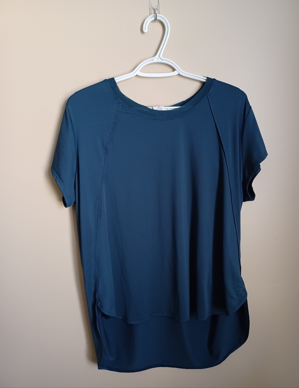 Women's Size XL Dark Blue Champion Polyester Spandex Athletic Short Sleeve Shirt